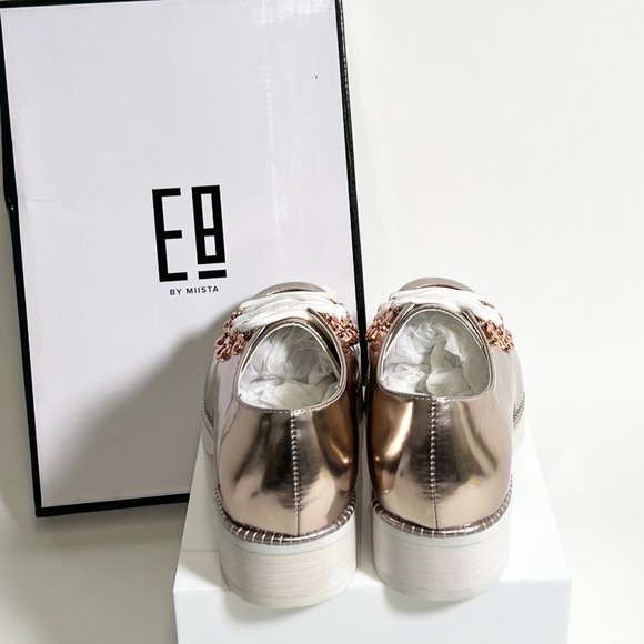 NIB E8 By Miista Zaida Rose Gold Sneakers - Picture 6 of 8
